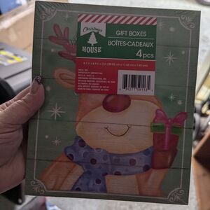 Christmas House Reindeer Gift Boxes